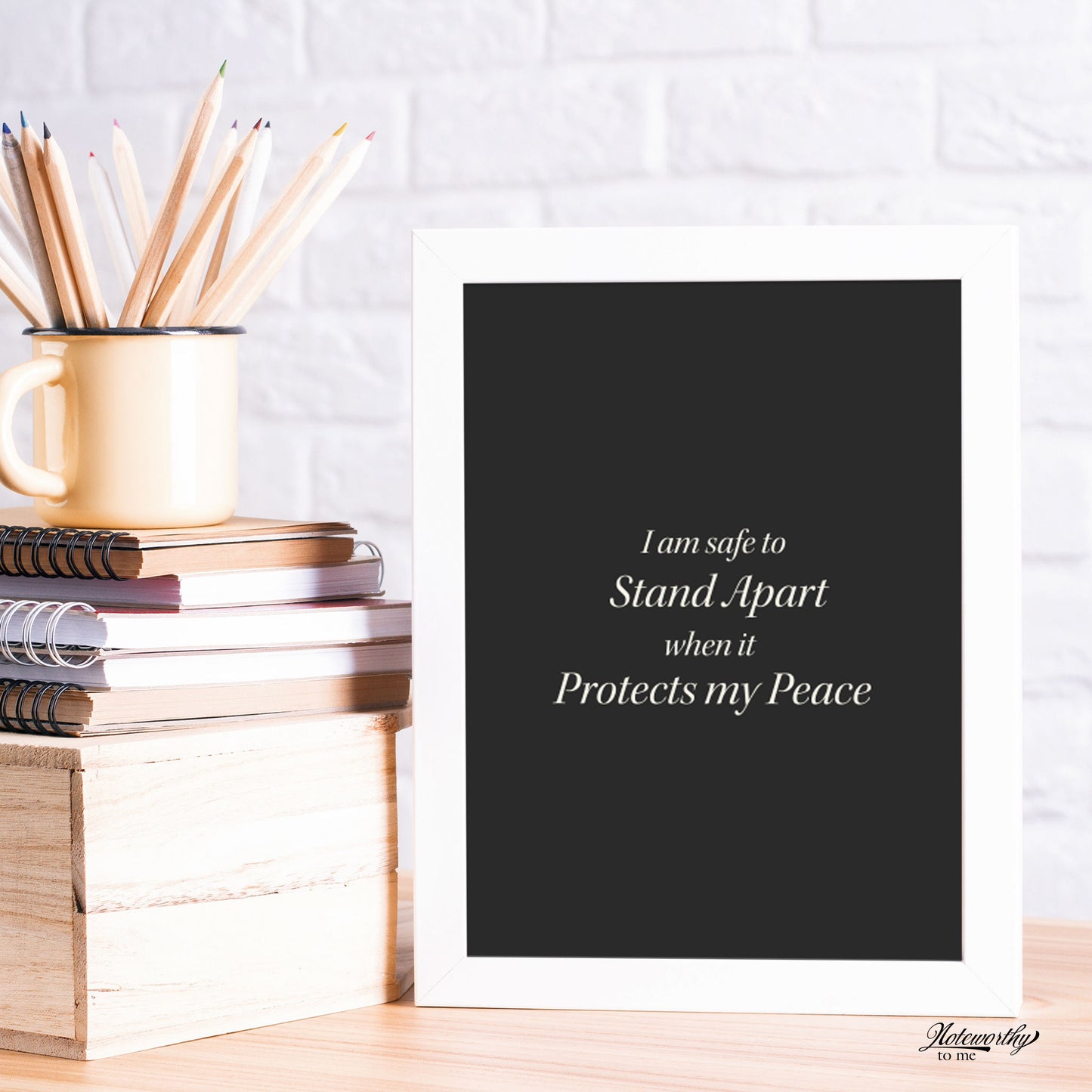 Affirmation Print | I am safe to stand apart when it protects my peace.