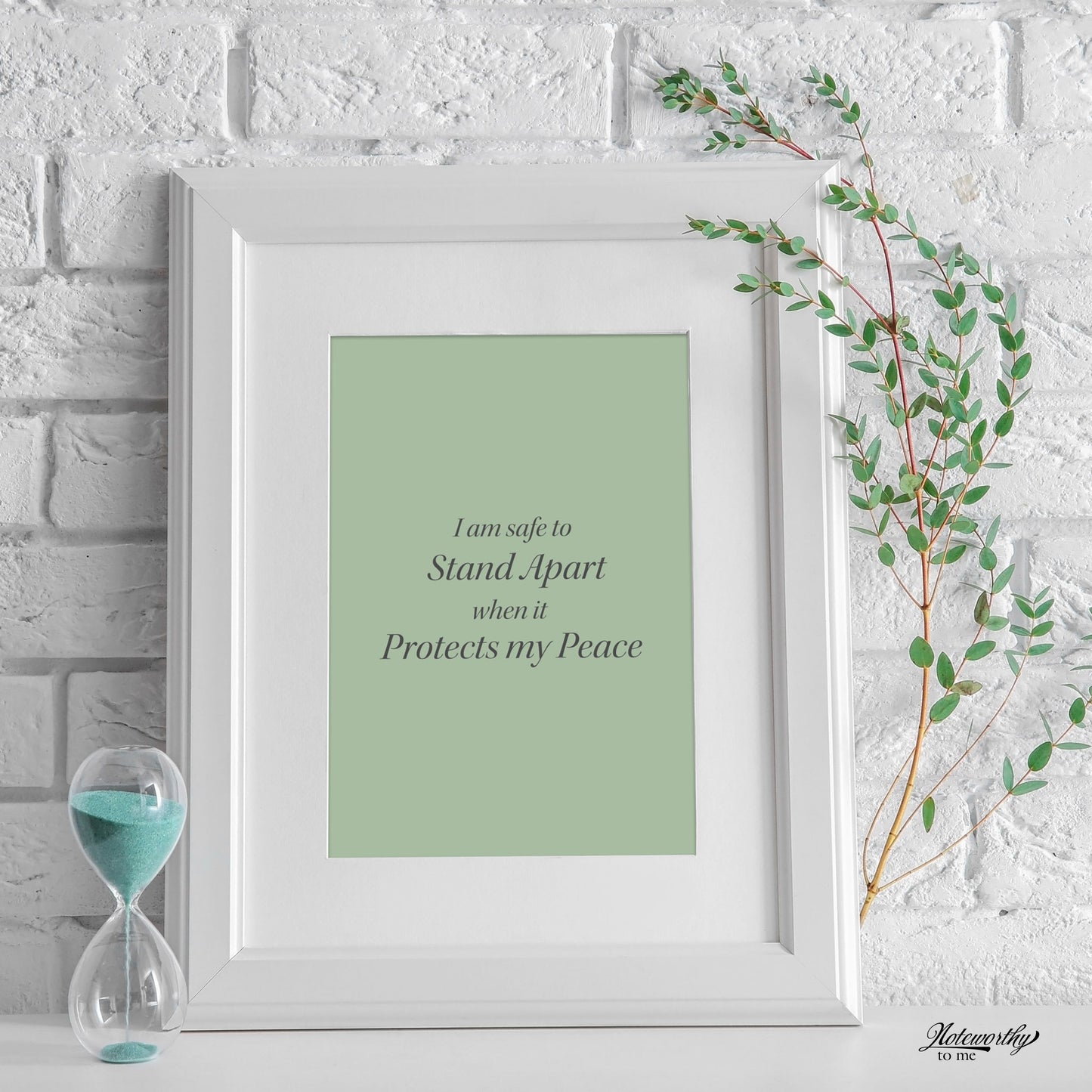 Affirmation Print | I am safe to stand apart when it protects my peace.