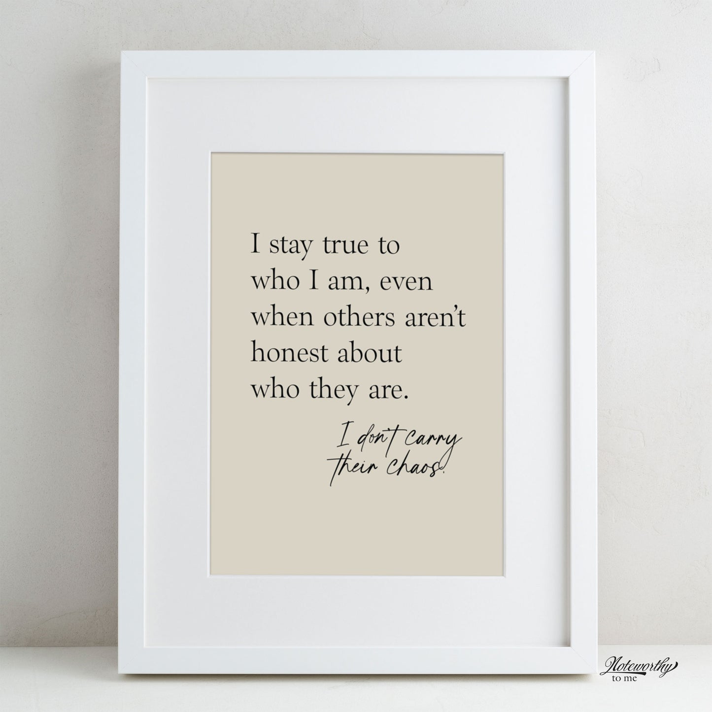Affirmation Print | Don’t Carry Their Chaos