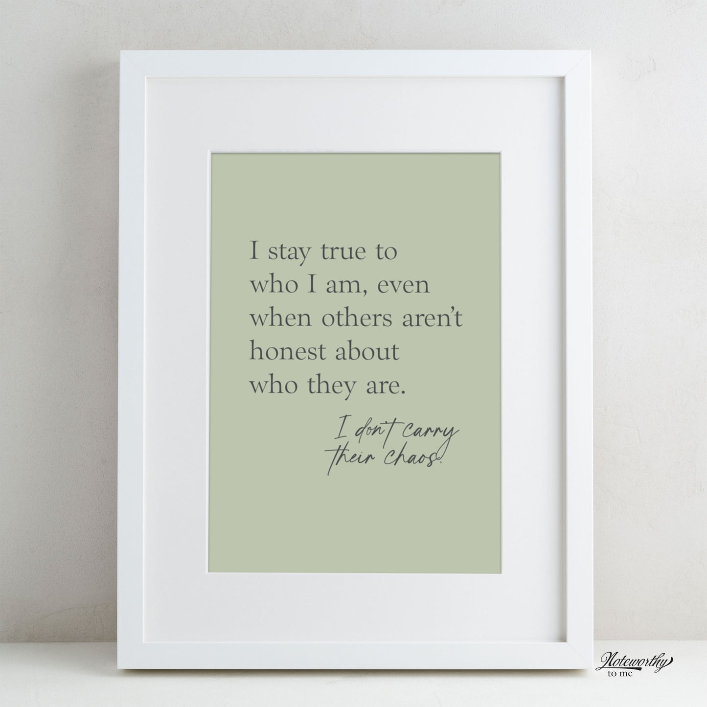 Affirmation Print | Don’t Carry Their Chaos