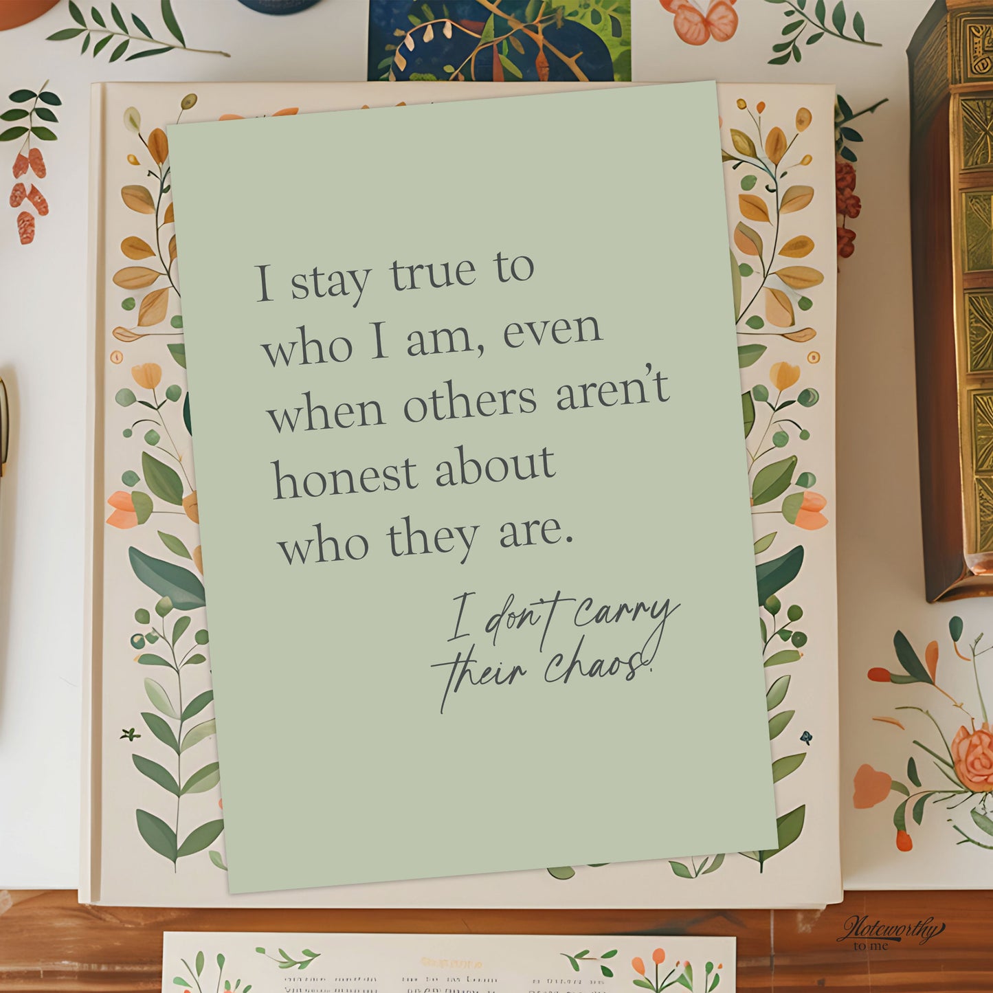 Affirmation Print | Don’t Carry Their Chaos
