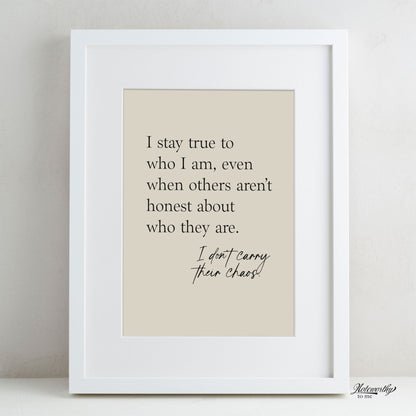 Affirmation Print | Don’t Carry Their Chaos