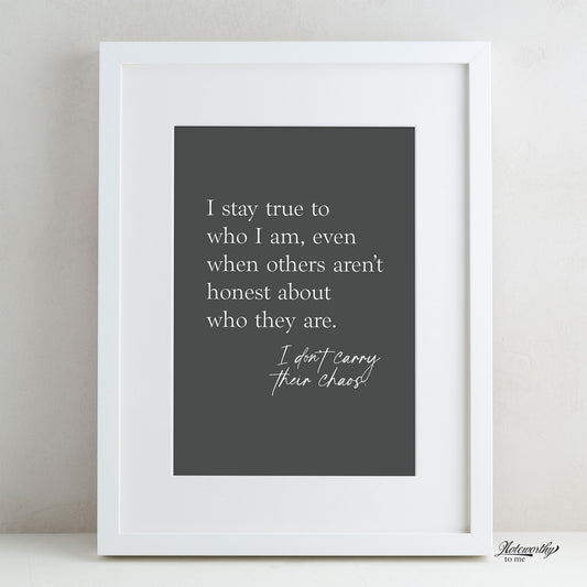 Affirmation Print | Don’t Carry Their Chaos