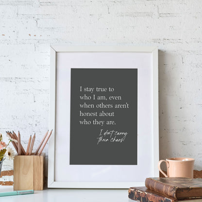 Affirmation Print | Don’t Carry Their Chaos