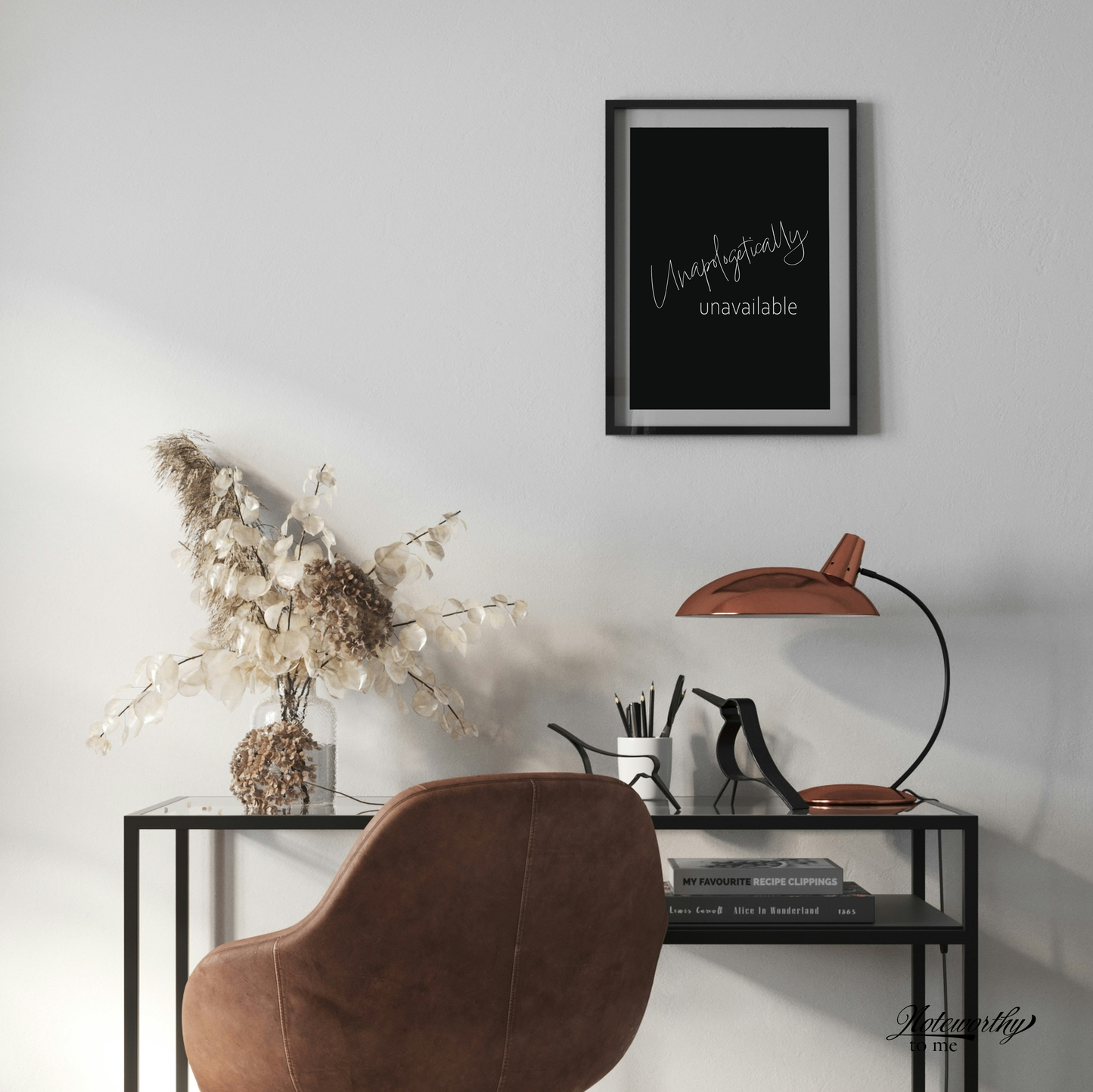 Unapologetically Unavailable — Minimalist Motivational Print